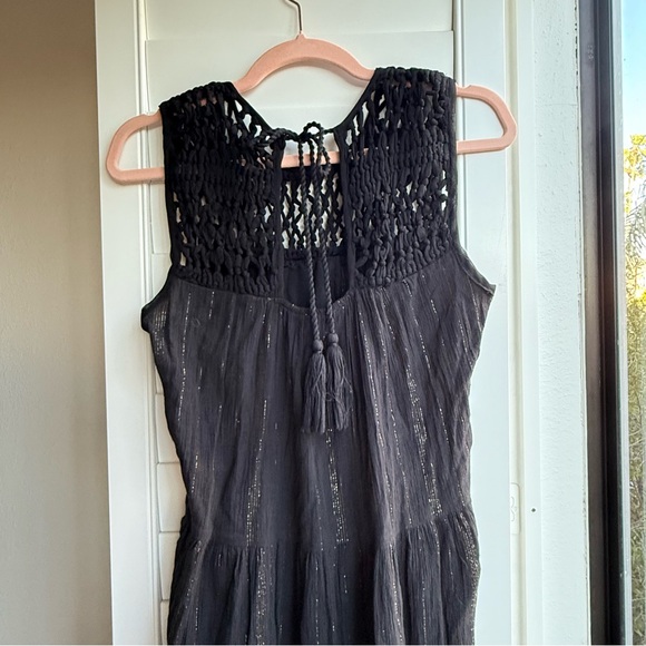Maeve Anthropologie 'Abilene' Crochet & Metallic Maxi Dress size XS - Picture 8 of 11